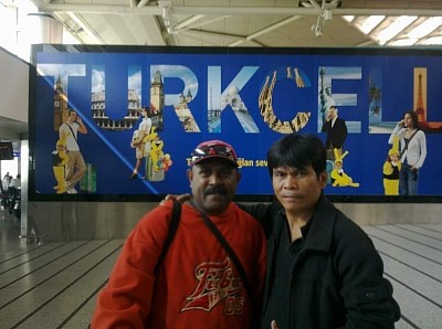 2 musician Indonesia  Korem Sihombing with Aray Papua